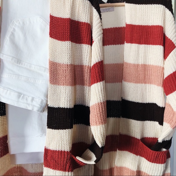 LONG STRIPED CARDIGAN - Picture 5 of 8